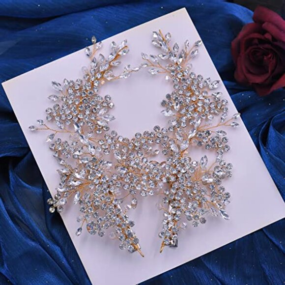 Rhinestone Bridal Headbands Hair Clips Wedding Accessories Women main image 3